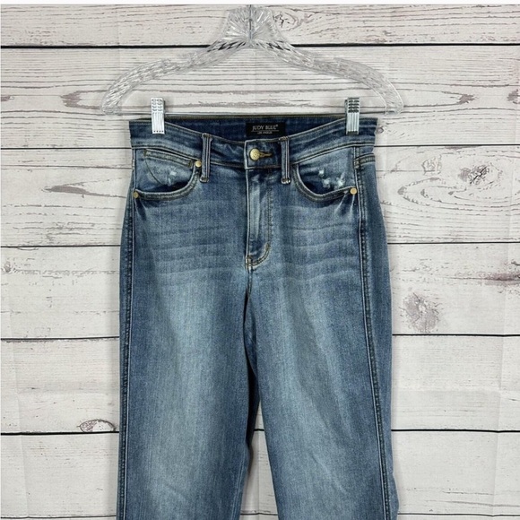 Judy Blue Dad Jeans Womens Size 25 Blue High Waist Stretch Straight Pockets - Picture 5 of 8